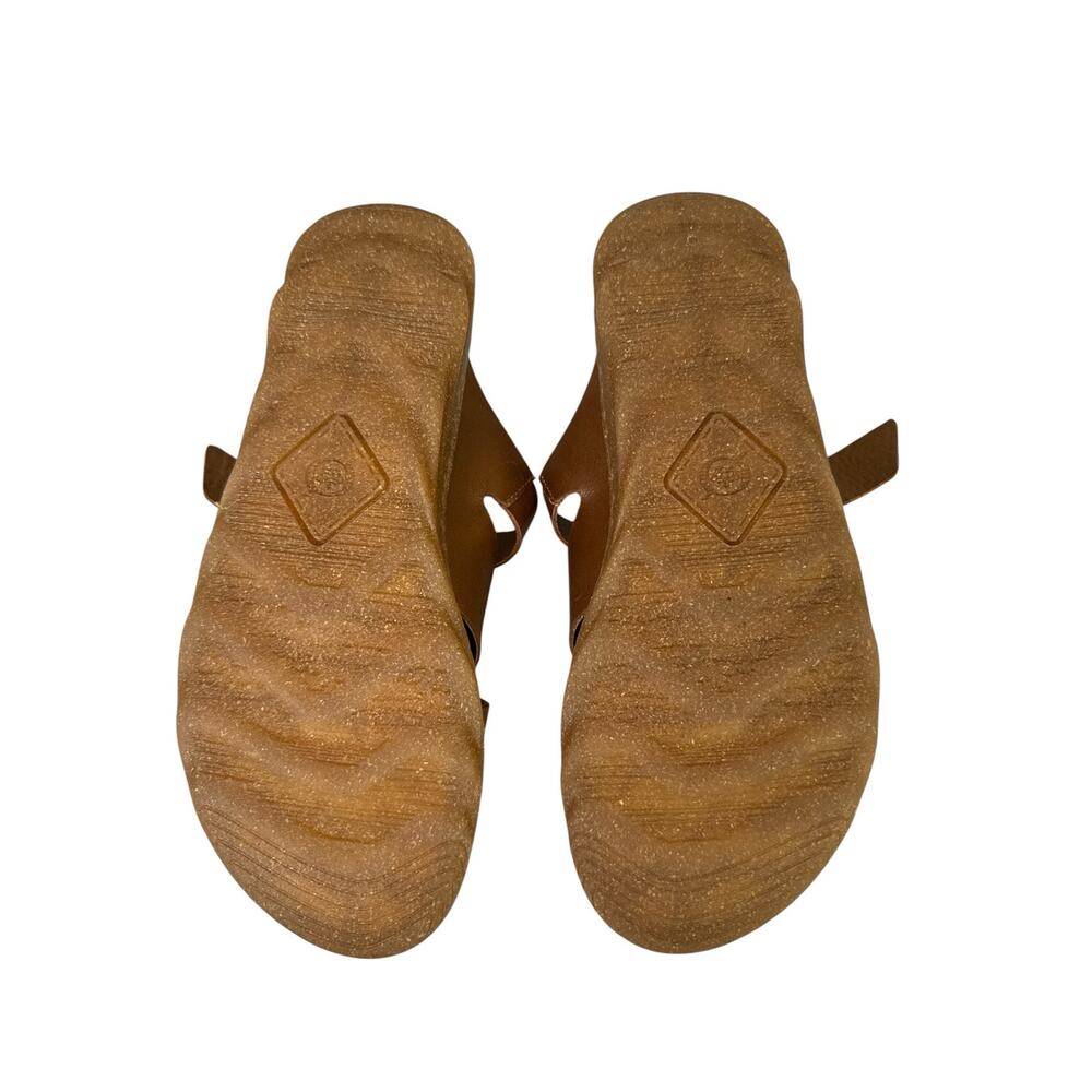 Born Salas Sandals Brown Syrup Leather Comfort Slides Buckle Women 9 - Picture 7 of 9